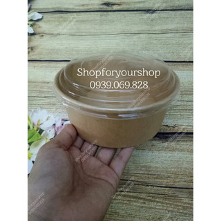 50 TÔ GIẤY KRAFT 750ml - 1000ml + NẮP