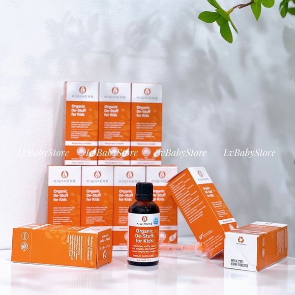 Kiwiherb Destuff - Giảm nghẹt, mũi xanh đặc. tránh viêm tai 0m+