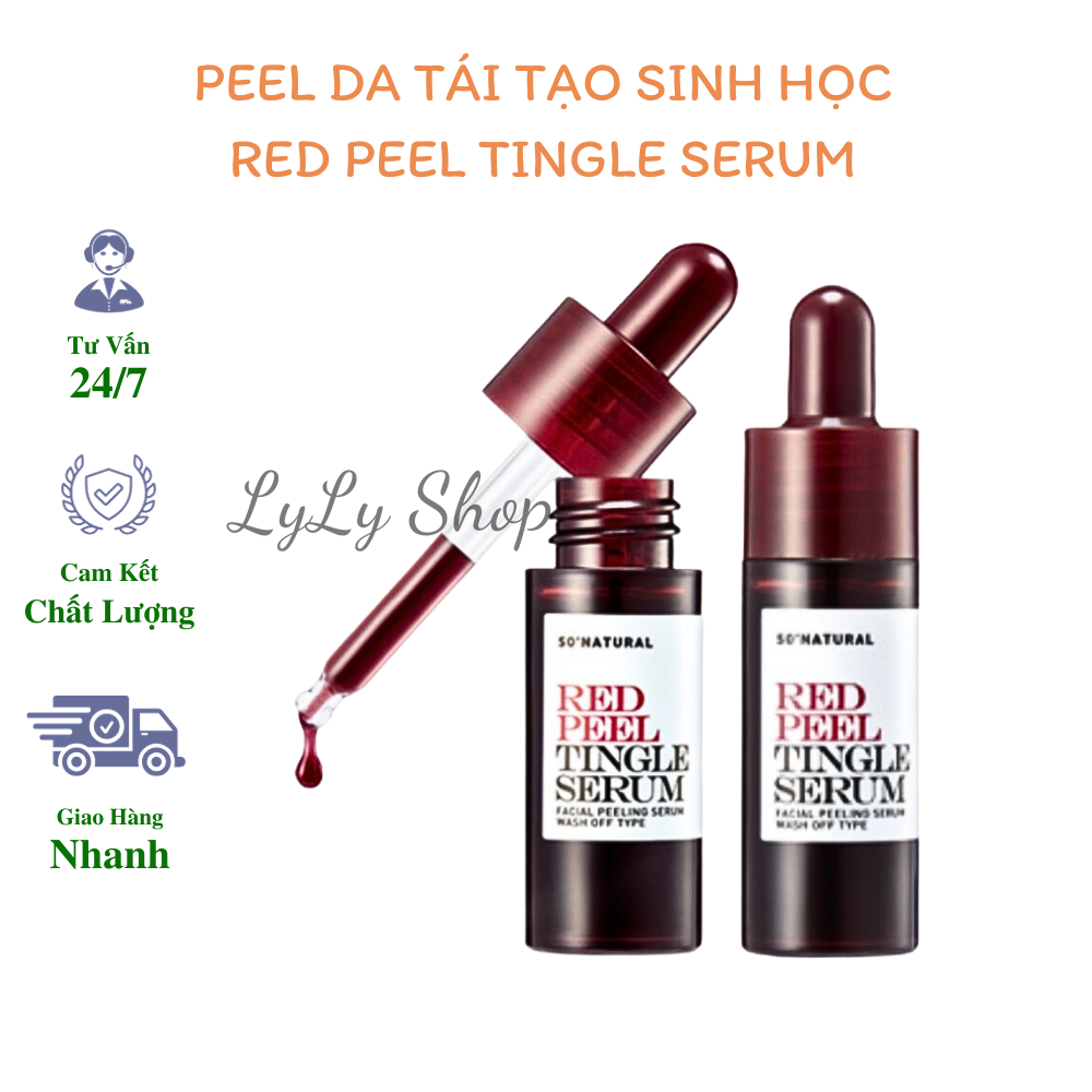 Peel Da Red Tingle So'Natural, Serum tẩy tế bào chết, tái tạo da sinh học, cân bằng độ ẩm cho da Lylyshop 11ml