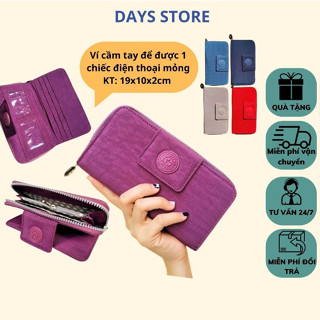 Ví Cầm Tay Chất Liệu Vải Dù  Có Kháng Nước KT Ví 19x10x2cm, Ví Đựng Tiền Ví Để Card Ví Vải Thời Trang (ảnh thật)