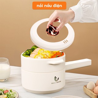 HAN RIVER Nồi lẩu điện đa năng tích hợp 1.8L (Lẩu, hấp, chiên, rán, xào, hầm) - Hàng chính hãng