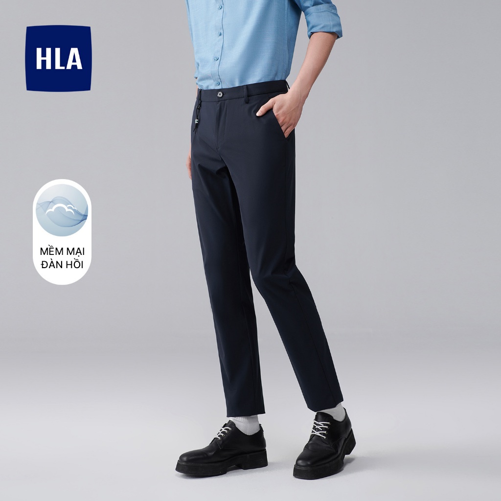 HLA - Quần tây nam ống suông mềm mại đàn hồi cao cấp Straight tubes elastic breathable pants