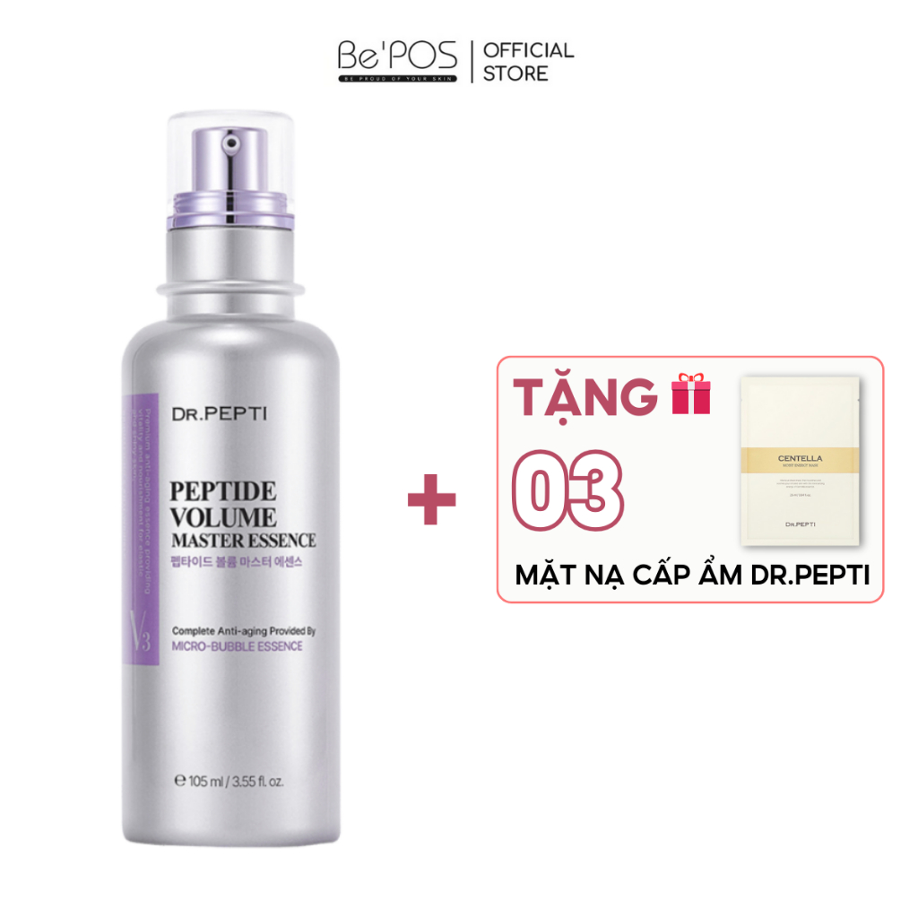 Tinh Chất Dr.Pepti Peptide Volume Master Essence Dưỡng Trắng Da, Thu Nhỏ Lỗ Chân Lông Giúp Da Căng Mịn 50ml SR22