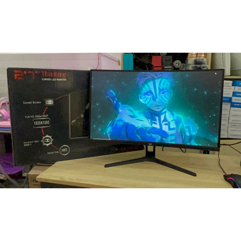 Màn Hình Cong VSP CM2705H 27"/ FHD/ 75Hz/ HDMI/ VGA/ Loa