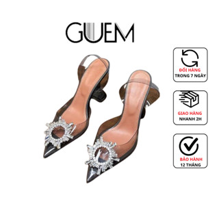 Giày Cao Gót Sandal Nữ 8cm Quai Mika Khóa Mặt Trời A34