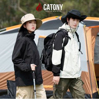 Áo khoác nam thể thao chống nước cản gió, áo khoác dù có mũ có thể tháo rời CATONY Áo khoác boy phố mùa đông KP087