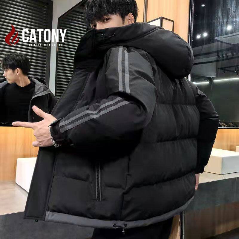 Áo phao nam có mũ cao cấp, áo khoác nam mùa đông big size đẹp CATONY Áo khoác lót bông dày siêu ấm H
