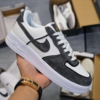 Giày sneaker xám xám lông chuột da lộn nam nữ cao cấp. xám canvas full size 36-44