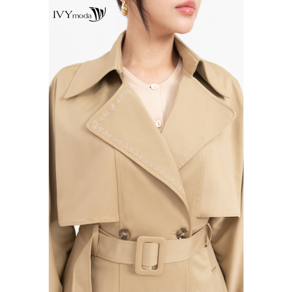 Trench Coat - Áo khoác Măng Tô có đai nữ IVY moda MS 71B9547