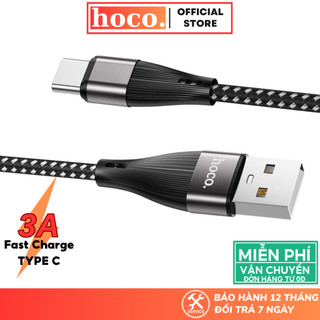 Dây sạc nhanh TypeC HOCO cáp bọc dù siêu bền cho điện thoại máy tính bảng Android samsung xiaomi oppo