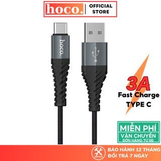 Dây sạc nhanh TypeC Hoco cáp dù công suất 3A đồng bộ dữ liệu cho các dòng điện thoại Android