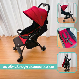 Xe đẩy cho bé, xe đẩy gấp gọn Baobaohao A10 chính hãng cao cấp cho bé sơ sinh 0-36 tháng - Màu đỏ kèm màn