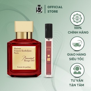 Nước hoa nam nữ maison mfk baccarat rouge 540 extrait de Parfum dạng chiết 10ml-Aroma