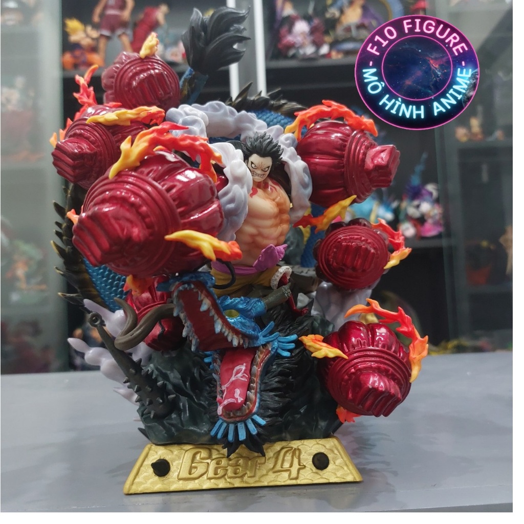 Mô Hình OnePiece Luffy Gear 4 Đứng trên đầu Kaido -  Mô hình Luffy 4 Đấm Kaido  Cao 26Cm- Hàng cao c