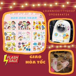 30 Mẫu Decal Gấu Dâu Lotso Trang Trí Xe/ Laptop / ipad / Ly chén...vv Chống Thấm Nước