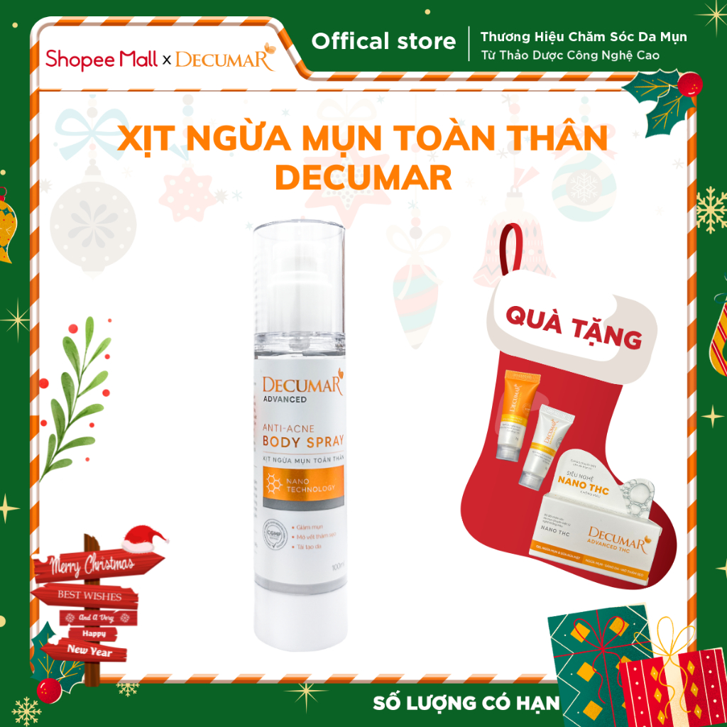 Xịt ngừa mụn toàn thân 100ml (Decumar Advanced)