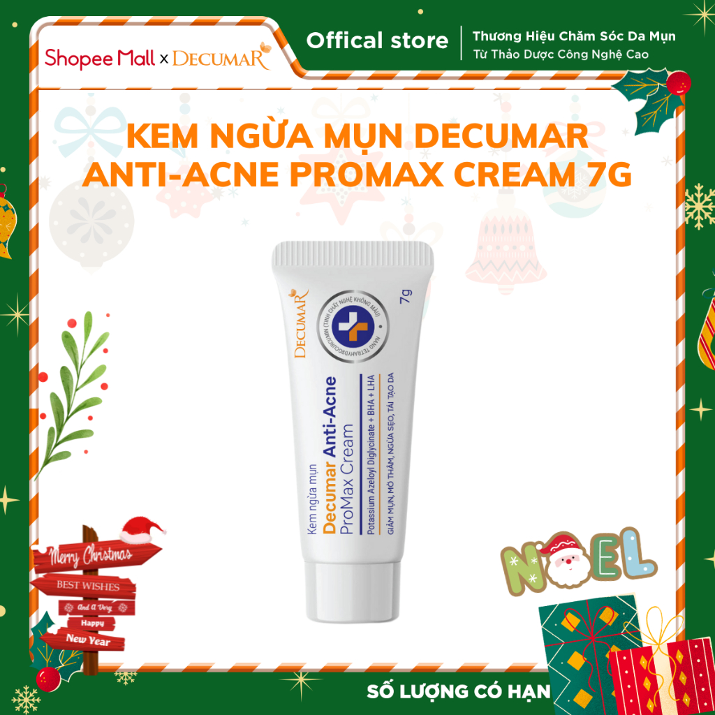 Kem Chấm Mụn Giảm Sưng, Mờ Thâm Decumar Anti-Acne ProMax Cream 7g