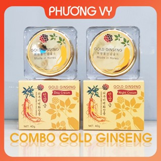 [CHÍNH HÃNG] COMBO ngày đêm GOLD GINSENG, làm mờ nám, tàn nhang và dưỡng trắng da, kem sâm, mỹ phẩm Ginseng