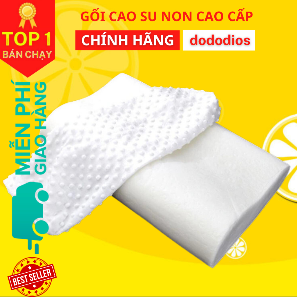 [Shoppe Mall - Cao Cấp] Gối cao su chống ngáy người lớn chất lượng êm ái cho giấc ngủ sâu hơn dododios