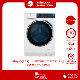 Máy giặt sấy Electrolux Inverter 10 kg EWW1024P5WB - Hàng chính hãng (Bảo hành 24 tháng)