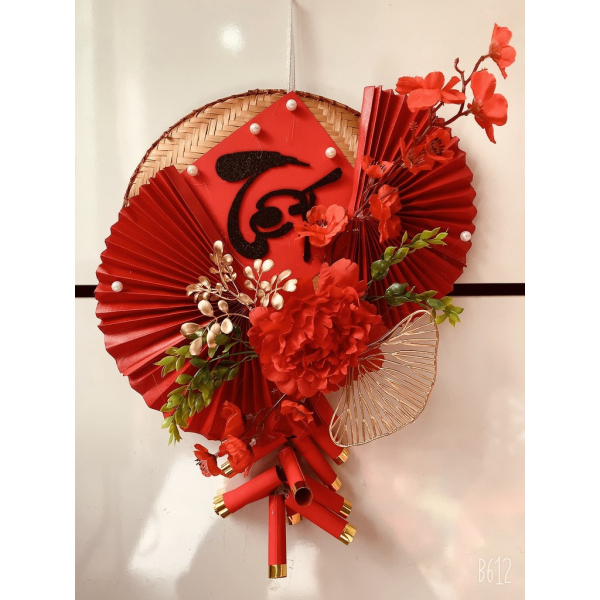 SET 6 Quạt Giấy Trang Trí Tết Đã Gấp Sẵn Lotso.vn, Phụ kiện decor Tết, Sinh Nhật, Noel, Trung Thu, Đám Cưới Cao Cấp
