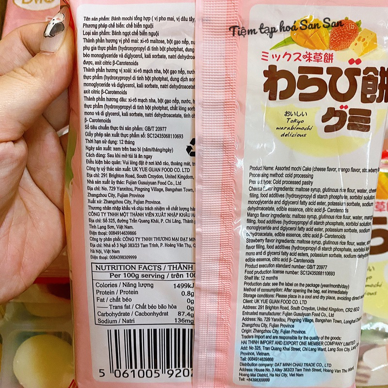 BÁNH MOCHI MIX 3 vị  gói 180g