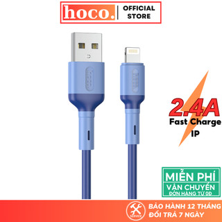 Dây sạc nhanh Hoco cáp silicon nhỏ gọn siêu bền chắc chắn tiện lợi dùng cho iP7 8p xsm 11 12 13...