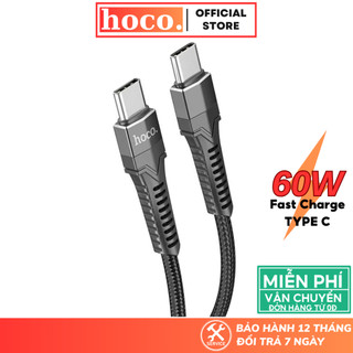 Dây sạc nhanh TypeC 60W Hoco cáp bọc dù chống gãy gập dùng cho các thiết bị samsung xiaomi
