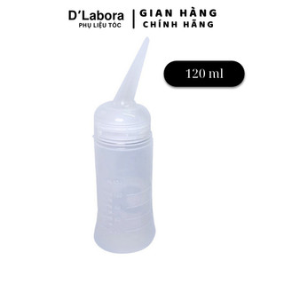 Bình tra thuốc uốn lạnh 120 ml, bình tra thuốc dập uốn tóc, bình nhựa tra thuốc uốn tóc dlabora