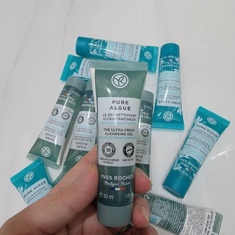 Gel, sữa Rửa Mặt-Mini Pure Algue Ultra-Fresh Cleansing Gel Tube 30Ml Yves Rocher