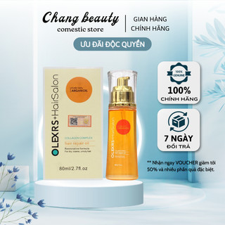 Tinh dầu dưỡng tóc olexrs + hairsalon pure 100% argan oil collagen complex 80ml