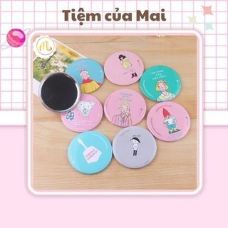 Gương mini dễ thương, cute hàn quốc dùng để soi gương trang điểm.