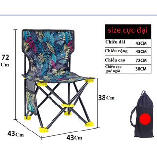  Ghế Câu Cá Hạ Bích Gấp Gọn Ghế Dã Ngoại mini bỏ túi dễ dàng mang đi du lịch 