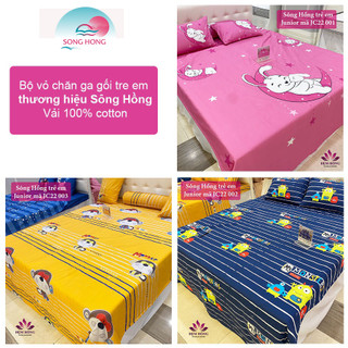Vỏ chăn ga gối trẻ em Sông Hồng vải 100% cotton giường 120x200| 160x200| 180x200cm