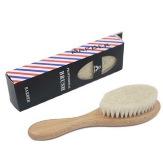 Chổi phủi tóc nam Barber cán gỗ chuyên nghiệp