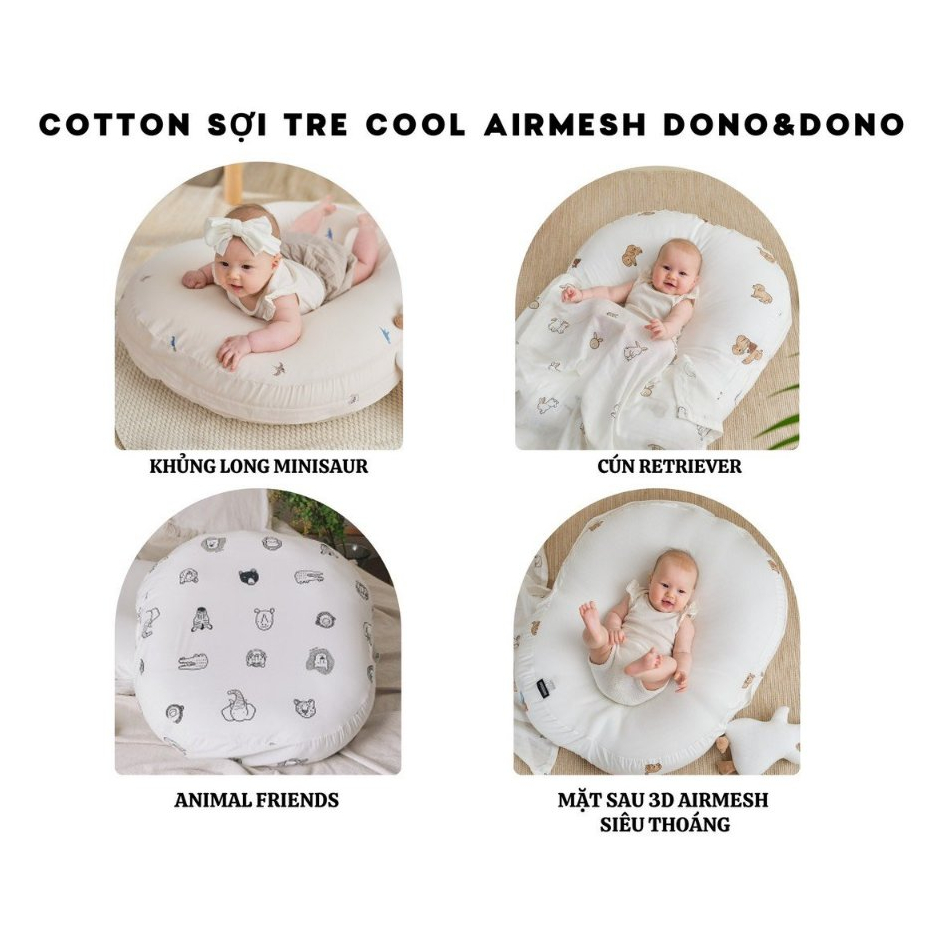 Gối chống trào ngược 4 mùa Dono&Dono Hàn Quốc 2in1 kèm chặn chống giật mình