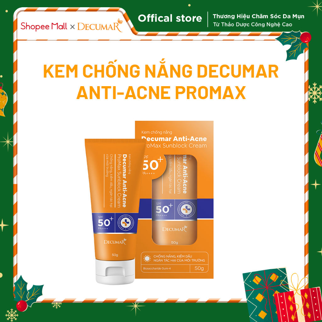 Kem chống nắng Decumar Anti-Acne Promax Sunblock Cream 50g