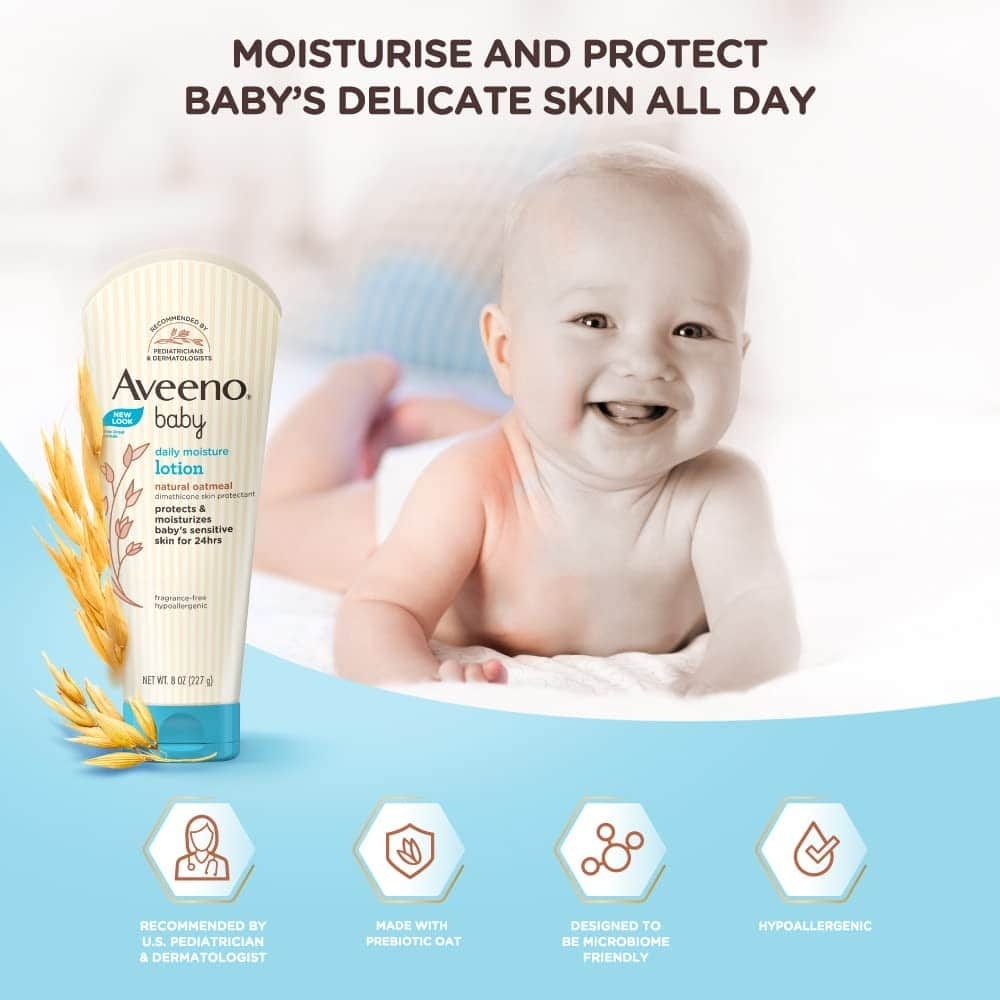 Kem Dưỡng ẩm Aveeno Baby cho bé Daily lotion  và Eczema  cho da bị chàm chuẩn Úc