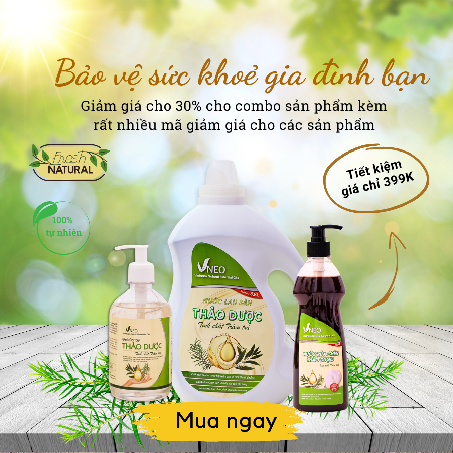 Combo Nước rửa chén nước giặt gel rửa tay Maloby