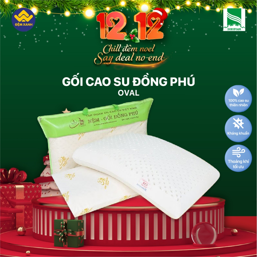 Gối cao su Đồng Phú Oval