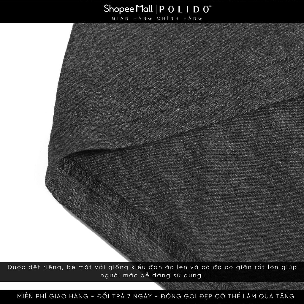 Áo Thun Nam Cộc Tay Đen Và Trắng Polido Chất Cotton Thoáng Mát Hạn Chế Nhăn Thoáng Mát Mềm Mịn Co Giãn Tốt Thời Trang