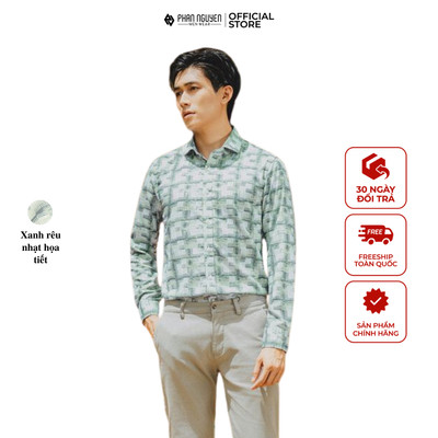 Áo sơ mi dài tay nam Phan Nguyễn, chất liệu cao cấp, hạn chế nhăn nhàu, màu sắc đôc đáo  SMD.1314