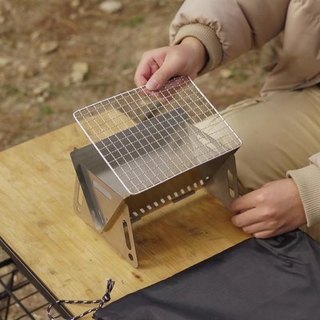Bếp than mini xếp gọn cắm trại dã ngoại Camping