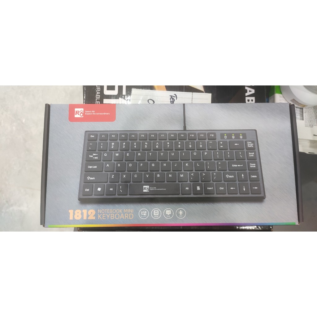 Phím mini R8 KB -1812 đen; 06T