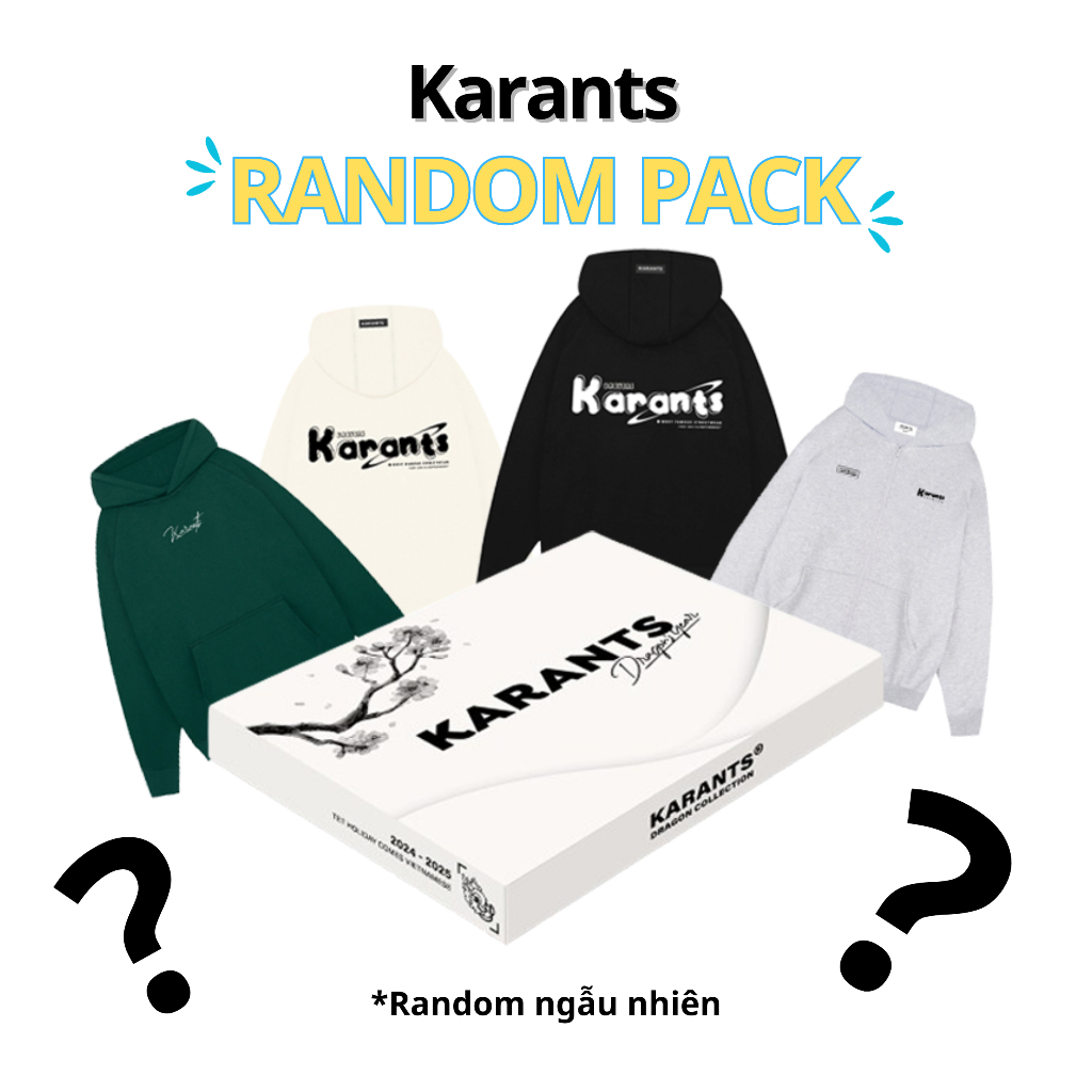 Karants Random Pack version 2.0 Áo Khoác Hoodie hoặc Hoodie Zip Ngẫu Nhiên - PK08 HOODIE