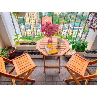 Bàn ghế gỗ cafe