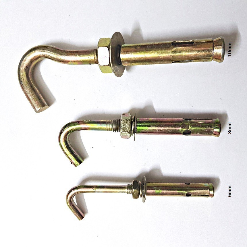 Nở sắt Móc ( tắc kê sắt móc ) phi 6mm, 8mm, 10mm