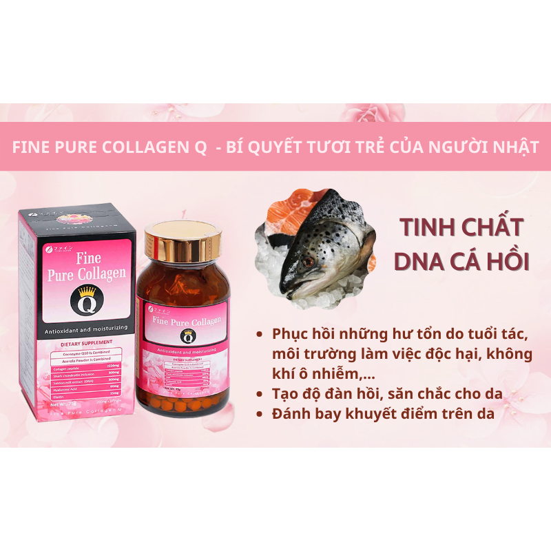 Viên uống bổ sung collagen và dưỡng da Fine Japan Fine Pure Collagen