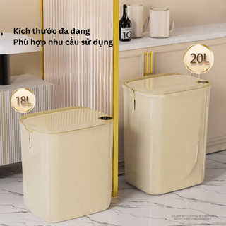 Thùng rác thông minh 20L chống mùi, thùng rác cảm ứng, sạc nhanh