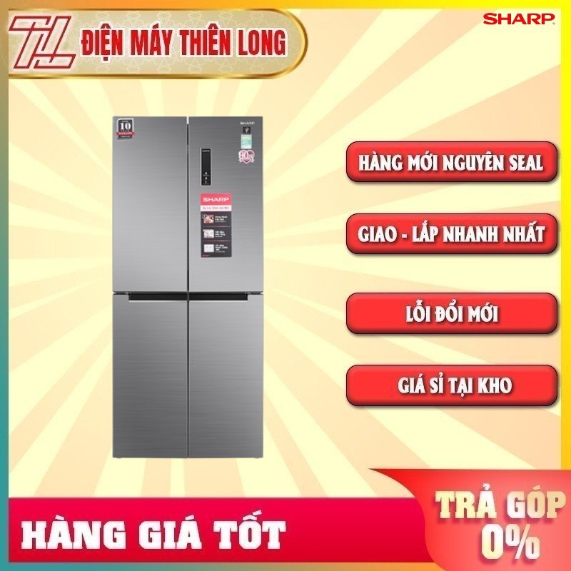 Tủ lạnh Sharp Inverter 401 lít SJ-FXP480V-SL - BẢO HÀNH CHÍNH HÃNG 12 THÁNG TẬN NHÀ